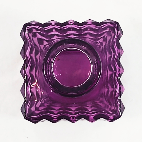 3 Vintage Amethyst Purple Glass Vases - Picture 7 of 12